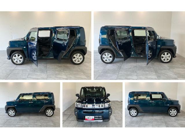 タフトＧクロムベンチャー　９型Ｄ．Ａ　Ｐカメラ　駐車支援システム衝突被害軽減ブレーキ　コーナーセンサー　９インチディスプレイオーディオ　Ｂｌｕｅｔｏｏｔｈ　フルセグ　パノラマカメラ　前後ドラレコ　レーダークルーズ　前席シートヒーター　ＬＥＤ　エコアイドル（滋賀県）の中古車