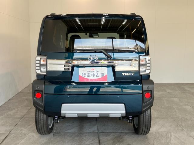 タフトＧクロムベンチャー　９型Ｄ．Ａ　Ｐカメラ　駐車支援システム衝突被害軽減ブレーキ　コーナーセンサー　９インチディスプレイオーディオ　Ｂｌｕｅｔｏｏｔｈ　フルセグ　パノラマカメラ　前後ドラレコ　レーダークルーズ　前席シートヒーター　ＬＥＤ　エコアイドル（滋賀県）の中古車