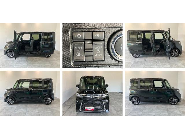 タントカスタムＲＳリミテッド　ターボ　９型Ｄ・Ａ　届出済未使用車衝突被害軽減ブレーキ　コーナーセンサー　９型ディスプレイオーディオ　Ｂｌｕｅｔｏｏｔｈ　ＵＳＢ　バックカメラ　両側電動スライドドア　前席シートヒーター　ＬＥＤ　レーダークルーズ　スマートキー　ターボ（滋賀県）の中古車