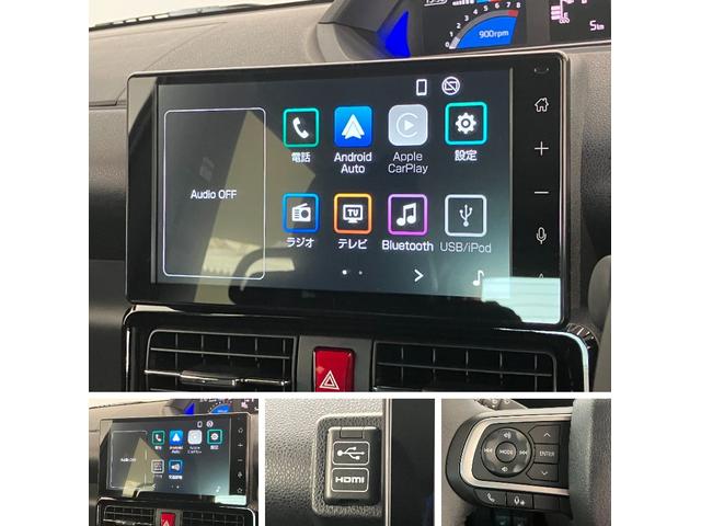 タントカスタムＲＳリミテッド　ターボ　９型Ｄ・Ａ　届出済未使用車衝突被害軽減ブレーキ　コーナーセンサー　９型ディスプレイオーディオ　Ｂｌｕｅｔｏｏｔｈ　ＵＳＢ　バックカメラ　両側電動スライドドア　前席シートヒーター　ＬＥＤ　レーダークルーズ　スマートキー　ターボ（滋賀県）の中古車