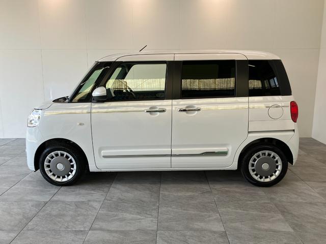 ムーヴキャンバスセオリーG 9型ディスプレイオーディオ 届出済未使用車衝突被害軽減ブレーキ コーナーセンサー 9型ディスプレイオーディオ フルセグ Bluetooth USB バックカメラ 両側電動スライドドア 前席シートヒーター LED ワイヤレス充電器 エコアイドル(滋賀県)の中古車