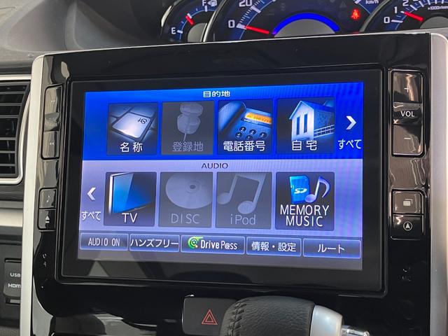 タントカスタムRS トップエディションSA2 ターボ フルセグナビ衝突被害軽減ブレーキ 8型フルセグナビ Bluetooth DVD再生 USB バックカメラ 前後ドラレコ ETC 両側電動スライドドア LED オートライト オートエアコン スマートキー ターボ(滋賀県)の中古車