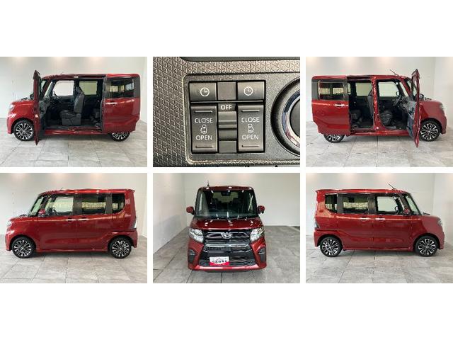 タントカスタムRSターボ 4WD ディスプレイオーディオ 駐車支援衝突被害軽減ブレーキ コーナセンサー ディスプレイオーディオ USB パノラマカメラ ETC 駐車支援システム 前席シートヒーター レーダークルーズ 両側電動スライドドア LED ターボ 4WD(滋賀県)の中古車