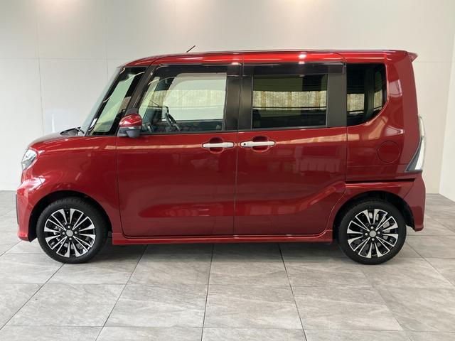 タントカスタムRSターボ 4WD ディスプレイオーディオ 駐車支援衝突被害軽減ブレーキ コーナセンサー ディスプレイオーディオ USB パノラマカメラ ETC 駐車支援システム 前席シートヒーター レーダークルーズ 両側電動スライドドア LED ターボ 4WD(滋賀県)の中古車