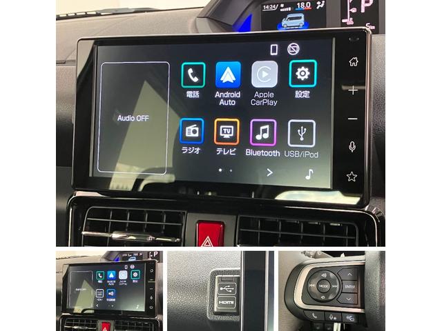 タントカスタムRSリミテッド ターボ 9型DA 届出済未使用車衝突被害軽減ブレーキ コーナーセンサー 9型ディスプレイオーディオ Bluetooth USB パノラマカメラ 駐車支援システム 両側電動スライドドア 前席シートヒーター LED レーダークルーズ(滋賀県)の中古車