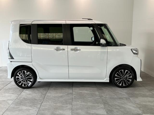 タントカスタムRSリミテッド ターボ 9型DA 届出済未使用車衝突被害軽減ブレーキ コーナーセンサー 9型ディスプレイオーディオ Bluetooth USB パノラマカメラ 駐車支援システム 両側電動スライドドア 前席シートヒーター LED レーダークルーズ(滋賀県)の中古車