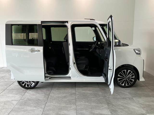 タントカスタムRSリミテッド ターボ 9型DA 届出済未使用車衝突被害軽減ブレーキ コーナーセンサー 9型ディスプレイオーディオ Bluetooth USB パノラマカメラ 駐車支援システム 両側電動スライドドア 前席シートヒーター LED レーダークルーズ(滋賀県)の中古車