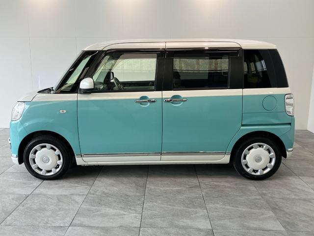 ムーヴキャンバスＧメイクアップ　ＳＡ３　８型フルセグナビ　パノラマカメラ衝突被害軽減ブレーキ　８型フルセグナビ　Ｂｌｕｅｔｏｏｔｈ　ＵＳＢ　ＤＶＤ再生　パノラマカメラ　ドラレコ　ＥＴＣ　両側電動スライドドア　シートヒーター　ＬＥＤ　オートライト　オートエアコン　４ＷＤ（滋賀県）の中古車