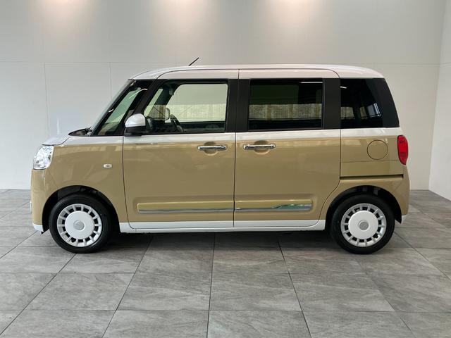 ムーヴキャンバスストライプスG フルセグナビ バックカメラ 届出済未使用車衝突被害軽減ブレーキ コーナーセンサー フルセグナビ DVD再生 Bluetooth バックカメラ 前後ドラレコ 両側電動スライドドア LED 前席シートヒーター オートエアコン エコアイドル(滋賀県)の中古車