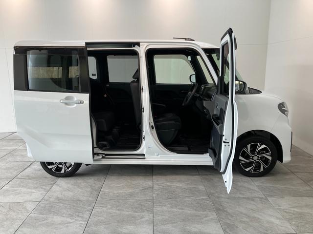 タントカスタムX 4WD ディスプレイオーディオ 駐車支援システム衝突被害軽減ブレーキ コーナーセンサー 6.2型ディスプレイオーディオ DVD再生 USB パノラマカメラ 前後ドラレコ ETC 駐車支援システム 両側電動スライドドア 前席シートヒーター LED(滋賀県)の中古車