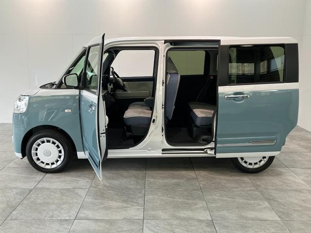 ムーヴキャンバスストライプスG 9型DA 駐車支援システム 届出済未使用車衝突被害軽減ブレーキ コーナーセンサー 9型ディスプレイオーディオ フルセグ Bluetooth USB Pカメラ 両側電動スライドドア 前席シートヒーター LED ワイヤレス充電器 駐車支援システム(滋賀県)の中古車