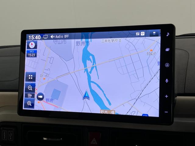 ムーヴキャンバスストライプスG 10型フルセグナビ Bカメラ 前後ドラレコ衝突被害軽減ブレーキ コーナセンサー フルセグナビ Bluetooth USB バックカメラ 前後ドラレコ 両側電動スライドドア LED オートライト オートエアコン 前席シートヒーター エコアイドル(滋賀県)の中古車
