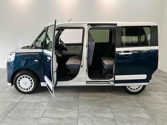 ムーヴキャンバスストライプスG 10型フルセグナビ Bカメラ 前後ドラレコ衝突被害軽減ブレーキ コーナセンサー フルセグナビ Bluetooth USB バックカメラ 前後ドラレコ 両側電動スライドドア LED オートライト オートエアコン 前席シートヒーター エコアイドル(滋賀県)の中古車