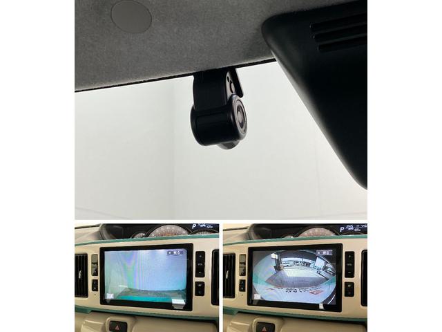 ムーヴキャンバスGホワイトアクセントVS SA3 8型フルセグナビ Pカメラ衝突被害軽減ブレーキ 8型フルセグナビ DVD Bluetooth USB パノラマカメラ 前後ドラレコ ETC 両側電動スライドドア LED オートエアコン シートヒーター タイヤ4本新品交換済(滋賀県)の中古車