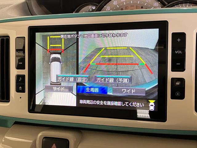 ムーヴキャンバスGホワイトアクセントVS SA3 8型フルセグナビ Pカメラ衝突被害軽減ブレーキ 8型フルセグナビ DVD Bluetooth USB パノラマカメラ 前後ドラレコ ETC 両側電動スライドドア LED オートエアコン シートヒーター タイヤ4本新品交換済(滋賀県)の中古車