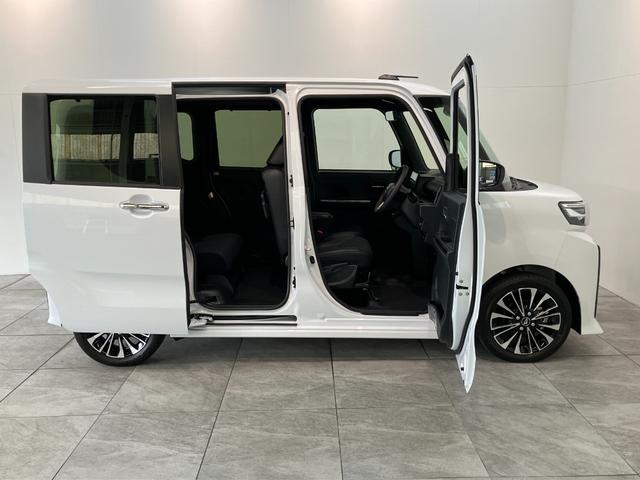 タントカスタムRSリミテッド ターボ 9型DA 届出済未使用車衝突被害軽減ブレーキ コーナーセンサー 9型ディスプレイオーディオ Bluetooth USB パノラマカメラ 駐車支援システム 両側電動スライドドア 前席シートヒーター LED レーダークルーズ(滋賀県)の中古車