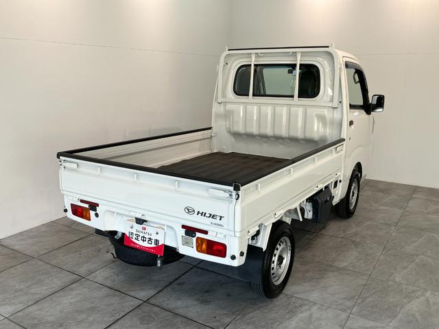 ハイゼットトラックスタンダードSA3t 4WD 5MT ETC 車検整備付衝突被害軽減ブレーキ リアコーナーセンサー AM/FMラジオ ドラレコ ETC マニュアルレベリング LED パートタイム4WD 5速マニュアルミッション車 荷台マット ゲートプロテクター(滋賀県)の中古車