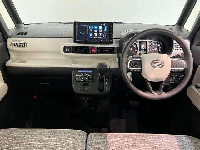 ムーヴキャンバス 中古車 ストライプスＧ　９型ＤＡ　駐車支援システム　届出済未使用車衝突被害軽減ブレーキ　９型ディスプレイオーディオ　フルセグ　Ｂｌｕｅｔｏｏｔｈ　ＵＳＢ　パノラマカメラ　両側電動スライドドア　前席シートヒーター　ＬＥＤ　ワイヤレス充電　駐車支援システム　エコアイドル