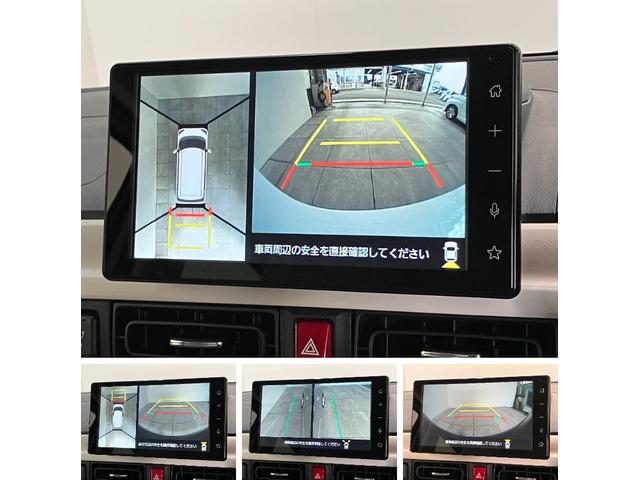 ムーヴキャンバスストライプスG 9型DA 駐車支援システム 届出済未使用車衝突被害軽減ブレーキ 9型ディスプレイオーディオ フルセグ Bluetooth USB パノラマカメラ 両側電動スライドドア 前席シートヒーター LED ワイヤレス充電 駐車支援システム エコアイドル(滋賀県)の中古車