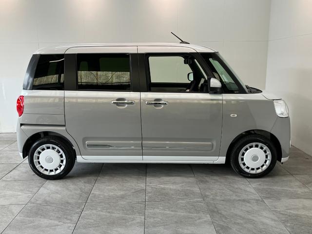 ムーヴキャンバスストライプスG 9型DA 駐車支援システム 届出済未使用車衝突被害軽減ブレーキ 9型ディスプレイオーディオ フルセグ Bluetooth USB パノラマカメラ 両側電動スライドドア 前席シートヒーター LED ワイヤレス充電 駐車支援システム エコアイドル(滋賀県)の中古車