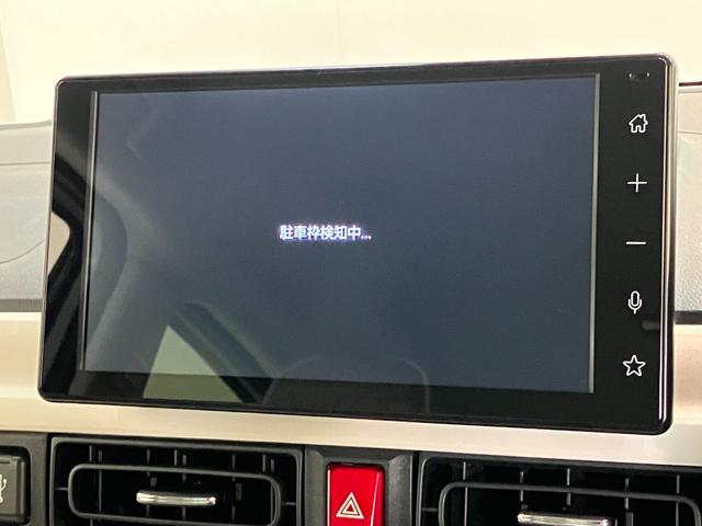 ムーヴキャンバスストライプスG 9型DA 駐車支援システム 届出済未使用車衝突被害軽減ブレーキ 9型ディスプレイオーディオ フルセグ Bluetooth USB パノラマカメラ 両側電動スライドドア 前席シートヒーター LED ワイヤレス充電 駐車支援システム エコアイドル(滋賀県)の中古車