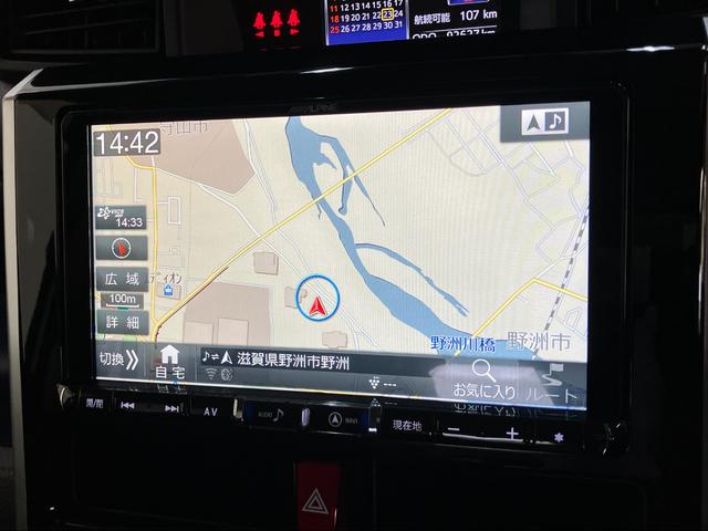 トールカスタムGリミテッドSA3 9型ナビ Pカメラ ドラレコ衝突被害軽減ブレーキ コーナーセンサー 9型フルセグナビ Bluetooth DVD再生 パノラマカメラ ドラレコ 両側電動スライドドア LED クルーズコントロール 前席シートヒーター スマートキー(滋賀県)の中古車