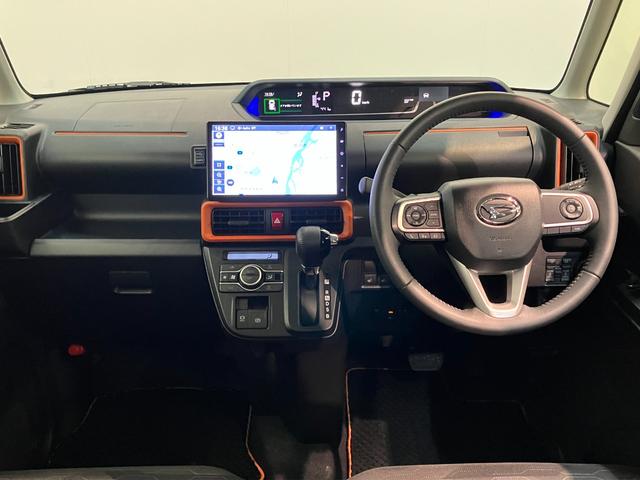 タント 中古車 ファンクロスターボ　１０型ナビ　パノラマカメラ　前後ドラレコ衝突被害軽減ブレーキ　コーナーセンサー　１０型フルセグナビ　Ｂｌｕｅｔｏｏｔｈ　ＤＶＤ再生　ＵＳＢ　パノラマカメラ　前後ドラレコ　ＥＴＣ　両側電動スライドドア　シートヒーター　ＬＥＤ　レーダークルーズ