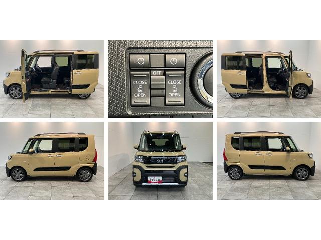 タントファンクロスターボ　１０型ナビ　パノラマカメラ　前後ドラレコ衝突被害軽減ブレーキ　コーナーセンサー　１０型フルセグナビ　Ｂｌｕｅｔｏｏｔｈ　ＤＶＤ再生　ＵＳＢ　パノラマカメラ　前後ドラレコ　ＥＴＣ　両側電動スライドドア　シートヒーター　ＬＥＤ　レーダークルーズ（滋賀県）の中古車