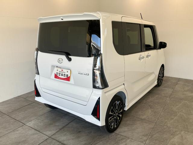 タントカスタムＲＳリミテッド　ターボ　１０型ナビ　届出済未使用車衝突被害軽減ブレーキ　コーナーセンサー　１０型フルセグナビ　Ｂｌｕｅｔｏｏｔｈ　ＤＶＤ再生　ＵＳＢ　バックカメラ　前後ドラレコ　両側電動スライドドア　前席シートヒーター　ＬＥＤ　レーダークルーズ（滋賀県）の中古車