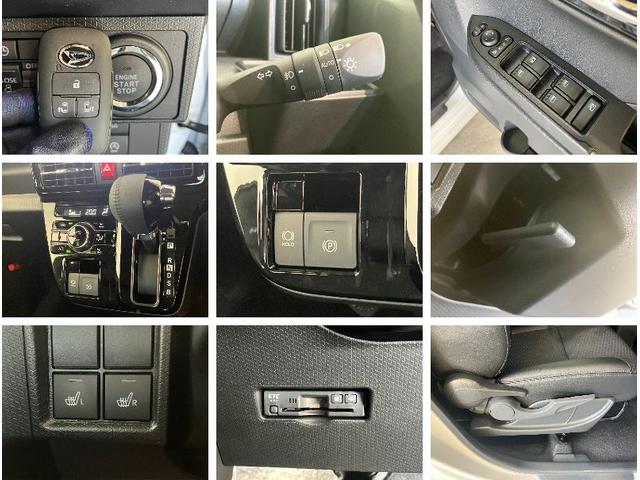 タントカスタムＲＳリミテッド　ターボ　１０型ナビ　届出済未使用車衝突被害軽減ブレーキ　コーナーセンサー　１０型フルセグナビ　Ｂｌｕｅｔｏｏｔｈ　ＤＶＤ再生　ＵＳＢ　バックカメラ　前後ドラレコ　両側電動スライドドア　前席シートヒーター　ＬＥＤ　レーダークルーズ（滋賀県）の中古車