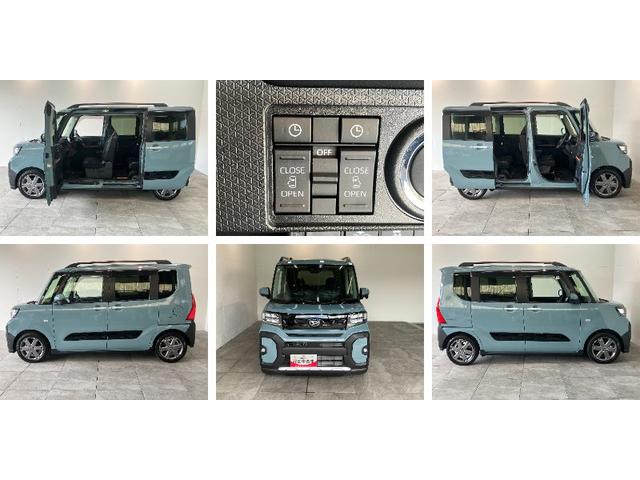 タントファンクロスターボ 10型ナビ パノラマカメラ 前後ドラレコ衝突被害軽減ブレーキ コーナーセンサー 10型フルセグナビ Bluetooth DVD再生 USB Pカメラ 前後ドラレコ ETC 両側電動スライドドア 前席シートヒーター LED レーダークルーズ(滋賀県)の中古車