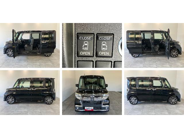 タントカスタムRSトップエディションSA2 ターボ ナビ Bカメラ衝突被害軽減ブレーキ フルセグナビ Bluetooth DVD再生 USB バックカメラ ETC 両側電動スライドドア LED オートライト オートエアコン スマートキー エコアイドル ターボ(滋賀県)の中古車