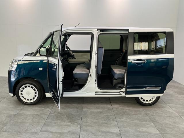 ムーヴキャンバスストライプスＧターボ　９型ディスプレイオーディオ　フルセグ衝突被害軽減ブレーキ　コーナーセンサー　９型ディスプレイオーディオ　フルセグ　Ｂｌｕｅｔｏｏｔｈ　ＵＳＢ　Ｂカメラ　両側電動スライドドア　前席シートヒーター　ＬＥＤ　ワイヤレス充電器　レーダークルーズ（滋賀県）の中古車