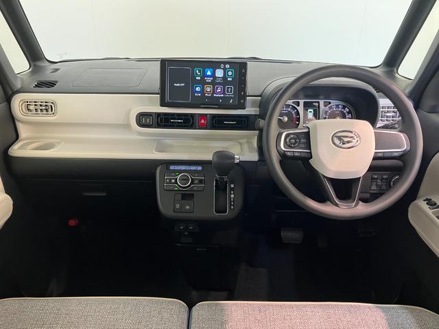 ムーヴキャンバスストライプスＧ　９型ディスプレイオーディオ　届出済未使用車衝突被害軽減ブレーキ　コーナーセンサー　９型ディスプレイオーディオ　フルセグ　Ｂｌｕｅｔｏｏｔｈ　ＵＳＢ　バックカメラ　両側電動スライドドア　前席シートヒーター　ＬＥＤ　ワイヤレス充電器　エコアイドル（滋賀県）の中古車