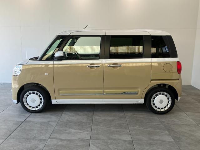ムーヴキャンバスストライプスＧ　９型ディスプレイオーディオ　届出済未使用車衝突被害軽減ブレーキ　コーナーセンサー　９型ディスプレイオーディオ　フルセグ　Ｂｌｕｅｔｏｏｔｈ　ＵＳＢ　バックカメラ　両側電動スライドドア　前席シートヒーター　ＬＥＤ　ワイヤレス充電器　エコアイドル（滋賀県）の中古車