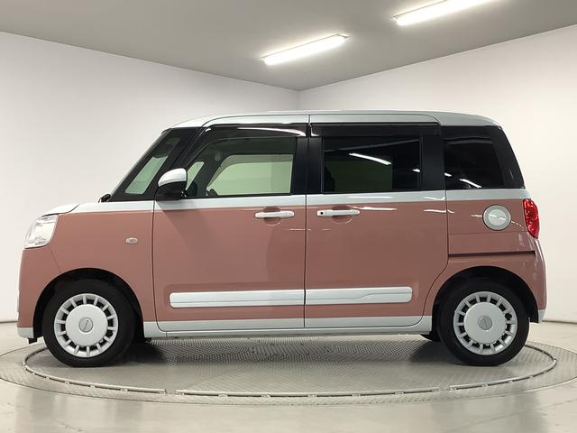 ムーヴキャンバスストライプスＧターボ　雹害車両　ＥＴＣ　両側電動スライドドア雹害車両　１年保証　両側電動スライドドア　ＥＴＣ　アダプティブクルーズコントロール　前後コーナーセンサー　前席シートヒーター　ホッとカップホルダー　オートマチックハイビーム　オートブレーキホールド（兵庫県）の中古車