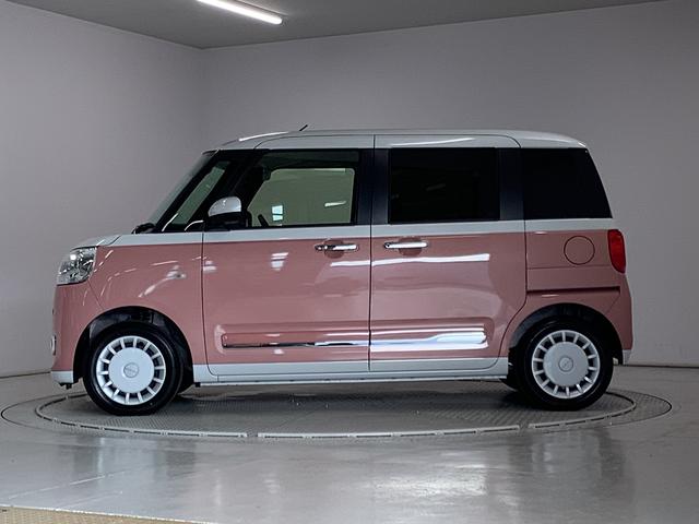 ムーヴキャンバスストライプスＧ　両側電動スライドドア　前席シートヒーター走行無制限１年保証　両側電動スライドドア　前後コーナーセンサー　前席シートヒーター　ホッとカップホルダー　オートマチックハイビーム　ＬＥＤヘッドライト　横滑り防止装置　スマートキー　置きラクボックス（兵庫県）の中古車