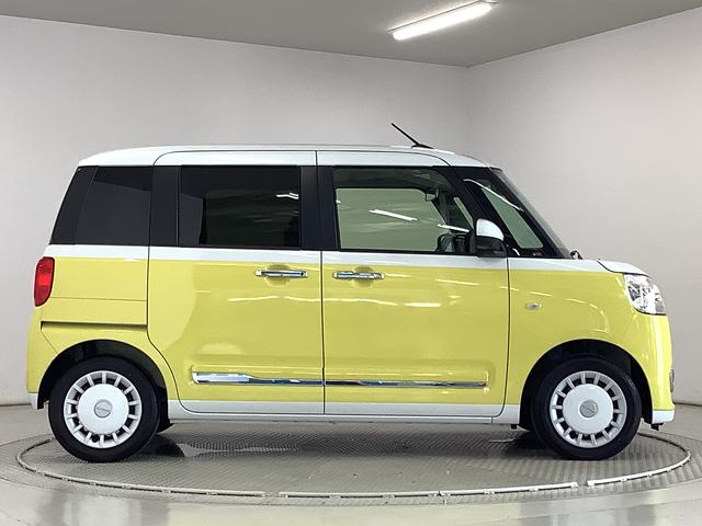 ムーヴキャンバスストライプスＧターボ　アダプティブクルーズコントロール走行無制限１年保証　両側電動スライドドア　アダプティブクルーズコントロール　前後コーナーセンサー　前席シートヒーター　ホッとカップホルダー　オートマチックハイビーム　ＬＥＤヘッドライト　スマートキー（兵庫県）の中古車