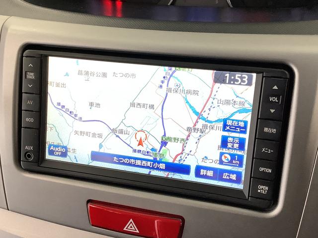 ムーヴカスタム　Ｘリミテッド　ワンオーナー　ナビＴＶ　バックカメラ走行無制限１年保証　ワンオーナー　ＥＴＣ　ナビＴＶ　バックカメラ　ＨＩＤヘッドライト　プッシュスタート　アイドリングストップ　オートエアコン　ドアバイザー　フォグランプ　１４インチ純正アルミホイール（兵庫県）の中古車