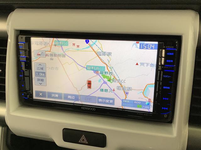 ハスラーＧターボ　４ＷＤ　ナビ　ＥＴＣ　ヒルディセントコントロール１年保証　４ＷＤ　ナビＴＶ　ベンチシート　ＥＴＣ　衝突軽減ブレーキ　前席シートヒーター　ヒルディセントコントロール　グリップコントロール　Ｂｌｕｅｔｏｏｔｈ　１４インチスタッドレスタイヤセット付き（兵庫県）の中古車