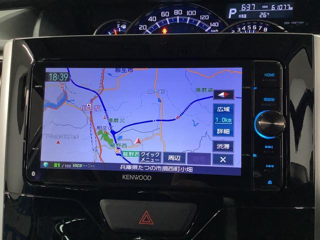 タントカスタムＲＳ　ターボ　ナビＴＶ　ＥＴＣ　両側電動スライドドア１年保証　ナビＴＶ　両側電動スライドドア　ＥＴＣ　ＤＶＤ　ＵＳＢ　Ｂｌｕｅｔｏｏｔｈ　ＬＥＤヘッドライト　アイドリングストップ　プッシュスタート　横滑り防止装置　１５インチ純正アルミホイール（兵庫県）の中古車