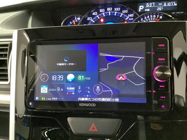 タントカスタムＲＳ　ターボ　ナビＴＶ　ＥＴＣ　両側電動スライドドア１年保証　ナビＴＶ　両側電動スライドドア　ＥＴＣ　ＤＶＤ　ＵＳＢ　Ｂｌｕｅｔｏｏｔｈ　ＬＥＤヘッドライト　アイドリングストップ　プッシュスタート　横滑り防止装置　１５インチ純正アルミホイール（兵庫県）の中古車