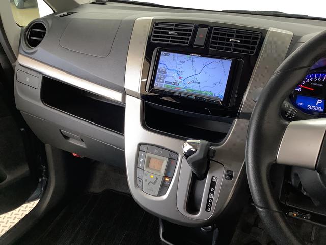 ムーヴカスタム X SA ワンオーナー ナビ ETC スマートキー1年保証 ワンオーナー ナビTV ETC DVD Bluetooth LEDヘッドライト プッシュスタート 横滑り防止装置 オートライト オートエアコン ドアバイザー 14インチ純正アルミホイール(兵庫県)の中古車