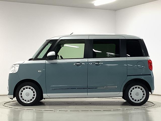 ムーヴキャンバスストライプスＧターボ　アダプティブクルーズコントロール走行無制限１年保証　両側電動スライドドア　アダプティブクルーズコントロール　前後コーナーセンサー　前席シートヒーター　ホッとカップホルダー　オートマチックハイビーム　ＬＥＤヘッドライト　スマートキー（兵庫県）の中古車