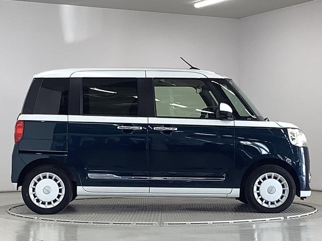 ムーヴキャンバスストライプスＧターボ　ワンオーナー　クルーズコントロール走行無制限１年保証　両側電動スライドドア　ワンオーナー　アダプティブクルーズコントロール　前後コーナーセンサー　前席シートヒーター　ホッとカップホルダー　オートマチックハイビーム　ＬＥＤヘッドライト（兵庫県）の中古車