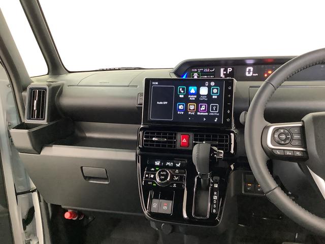 タントカスタムＲＳ　ターボ　９インチディスプレイオーディオ　ＵＳＢ１年保証　９インチディスプレイオーディオ　全方位カメラ　両側電動スライドドア　前後コーナーセンサー　前席シートヒーター　ＵＳＢ　Ｂｌｕｅｔｏｏｔｈ　オートブレーキホールド　１５インチ純正アルミホイール（兵庫県）の中古車