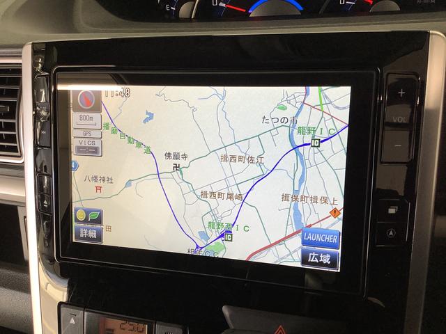 タントカスタムＲＳ　ＳＡ　８インチナビＴＶ　バックカメラ　ＥＴＣ１年保証　８インチナビＴＶ　バックカメラ　ＥＴＣ　両側電動スライドドア　ＤＶＤ　ＵＳＢ　Ｂｌｕｅｔｏｏｔｈ　ＬＥＤヘッドライト　アイドリングストップ　プッシュスタート　１５インチ純正アルミホイール（兵庫県）の中古車