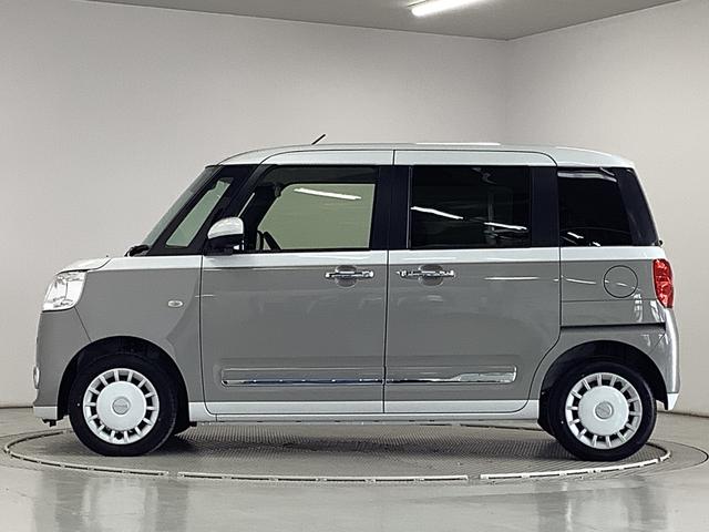 ムーヴキャンバスストライプスＧ　両側電動スライドドア　前席シートヒーター走行無制限１年保証　両側電動スライドドア　前後コーナーセンサー　前席シートヒーター　ホッとカップホルダー　オートマチックハイビーム　ＬＥＤヘッドライト　横滑り防止装置　スマートキー　置きラクボックス（兵庫県）の中古車