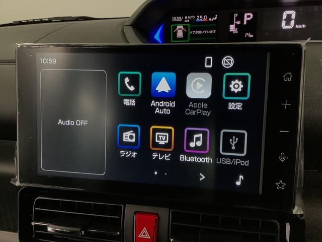 タントカスタムＲＳ　ターボ　４ＷＤ　９インチディスプレイオーディオ１年保証　９インチディスプレイオーディオ　４ＷＤ　バックカメラ　両側電動スライドドア　前後コーナーセンサー　前席シートヒーター　ＵＳＢ接続　Ｂｌｕｅｔｏｏｔｈ　１５インチ純正アルミホイール（兵庫県）の中古車