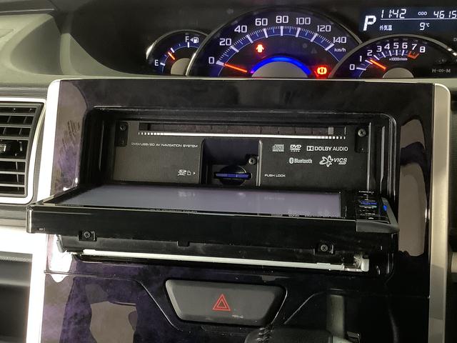 タントカスタムＲＳ　トップエディションＳＡIII　ターボ　ナビＴＶ１年保証　ナビＴＶ　ＤＶＤ　バックカメラ　両側電動スライドドア　リアコーナーセンサー　運転席シートヒーター　ＵＳＢ接続　Ｂｌｕｅｔｏｏｔｈ　オートマチックハイビーム　１５インチ純正アルミホイール（兵庫県）の中古車